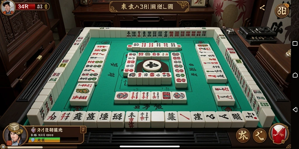 Screenshot menunjukkan gameplay Mahjong yang menantang dan menyenangkan.