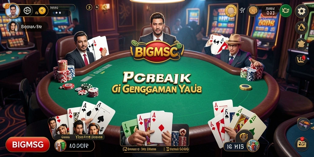 Gameplay seru dan interaktif dari BIGMSG saat bermain Poker.