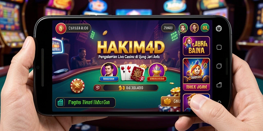 Tampilan gameplay HAKIM4D yang menarik dengan live dealer.