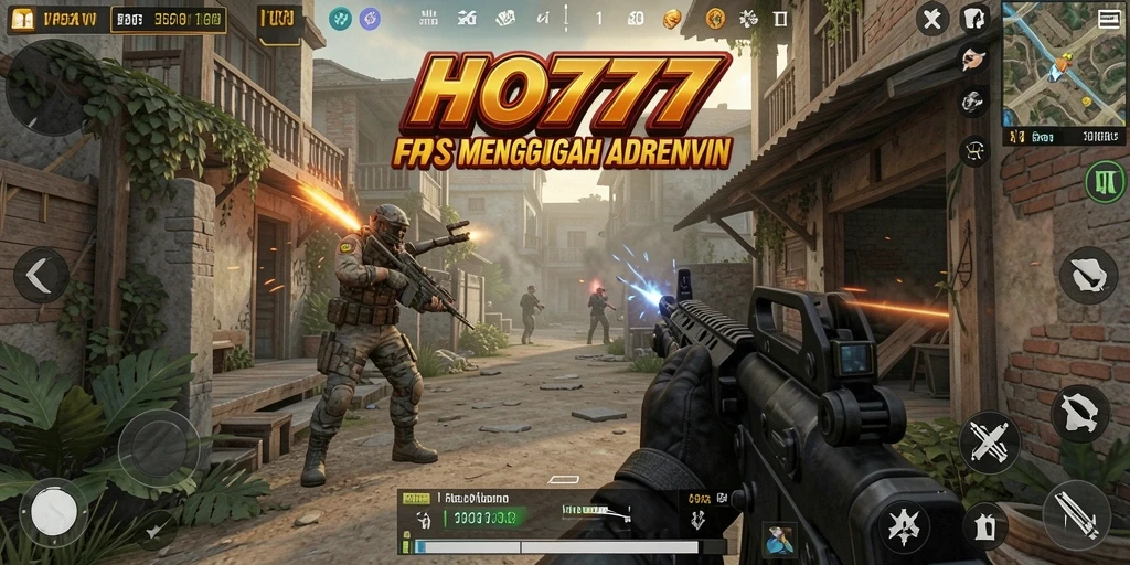 Screenshot menunjukkan pertempuran seru di HO777 dengan grafis memukau.