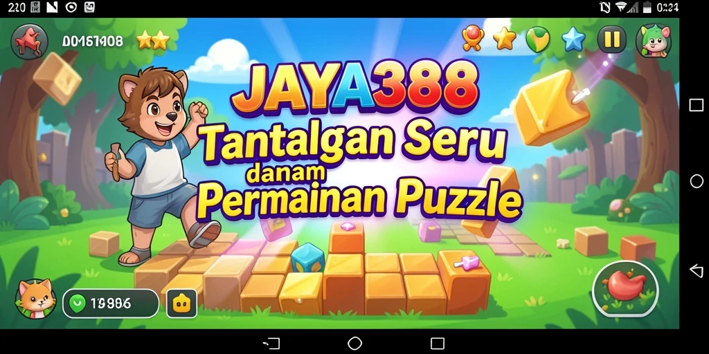 Tampilan gameplay seru JAYA388 dengan tantangan Puzzle menarik.