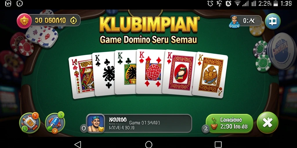 Tampilan menarik gameplay domino di KLUBIMPIAN.