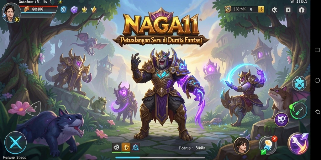 Screenshot gameplay NAGA11 menampilkan petualangan yang mendebarkan.