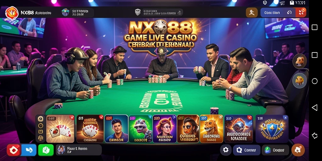 Tampilan gameplay Live Casino yang seru di NX888.