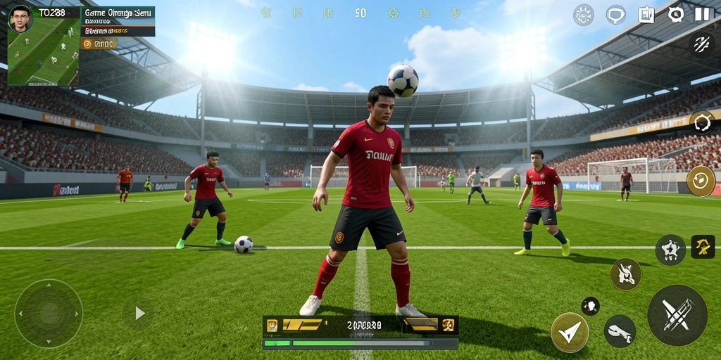 Screenshot gameplay TO288 yang menampilkan aksi olahraga yang mendebarkan.